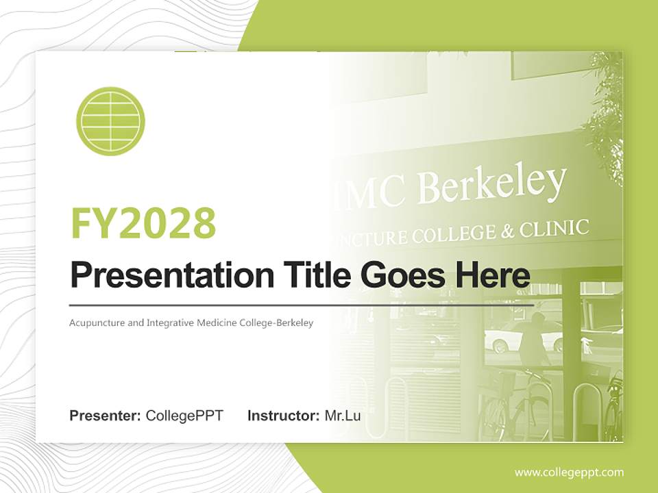 Acupuncture and Integrative Medicine College-Berkeley Academic Presentation/Research Findings Report PPT Template4:3 ratio PPT effect preview image5