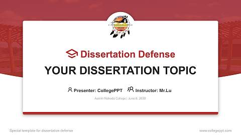 Aaniiih Nakoda College Graduation Thesis Defense PPT Template
