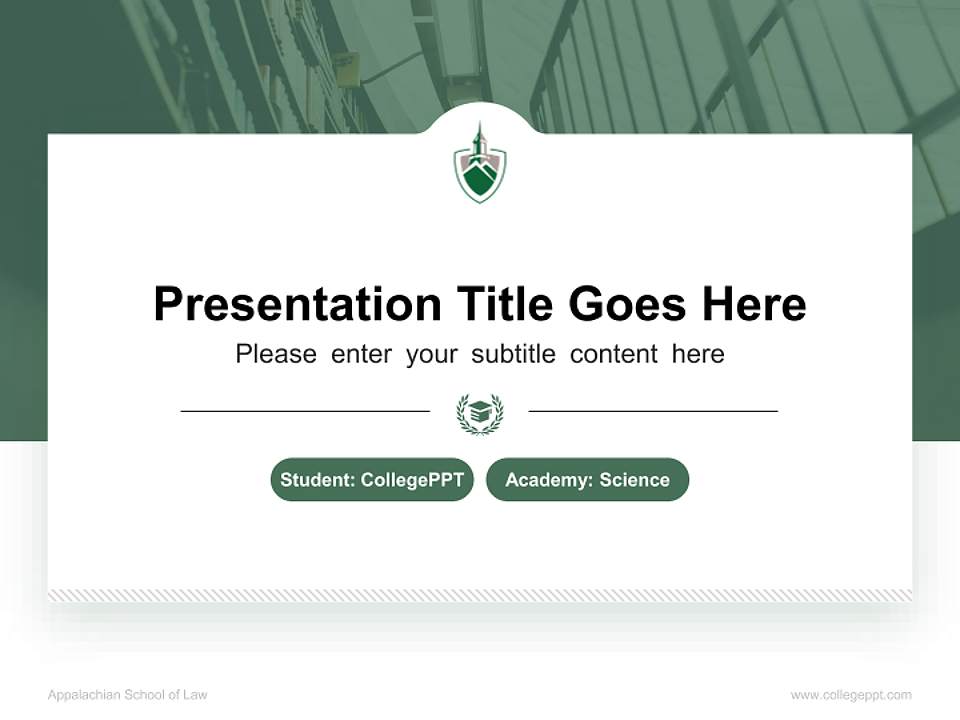Appalachian School of Law National Scholarship Defense PPT Template4:3 ratio PPT effect preview image4