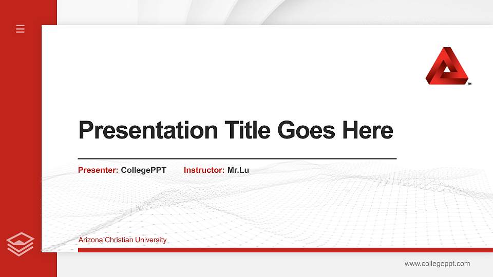 Arizona Christian University Thesis Proposal/Graduation Defense PPT Template16:9 ratio PPT effect preview image