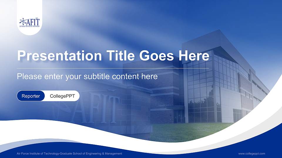 Air Force Institute of Technology-Graduate School of Engineering & Management Lecture Sharing and Networking Event PPT Template16:9 ratio PPT effect preview image