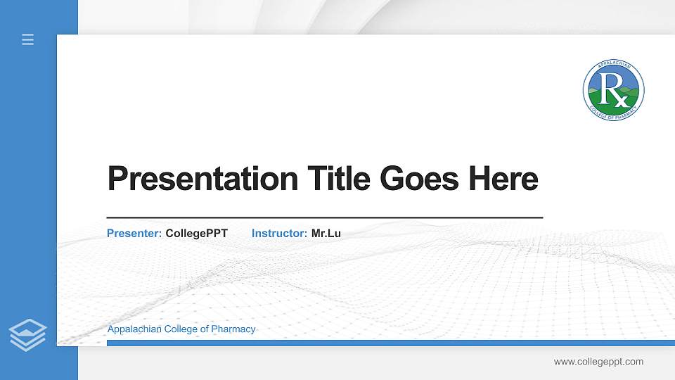 Appalachian College of Pharmacy Thesis Proposal/Graduation Defense PPT Template16:9 ratio PPT effect preview image
