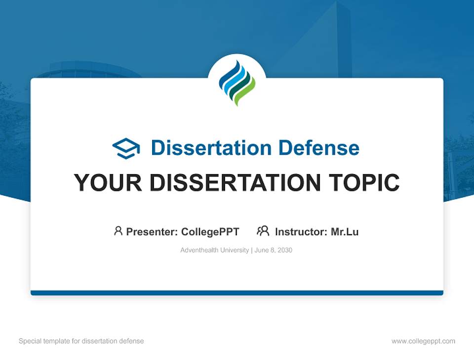 Adventhealth University Graduation Thesis Defense PPT Template4:3 ratio PPT effect preview image7