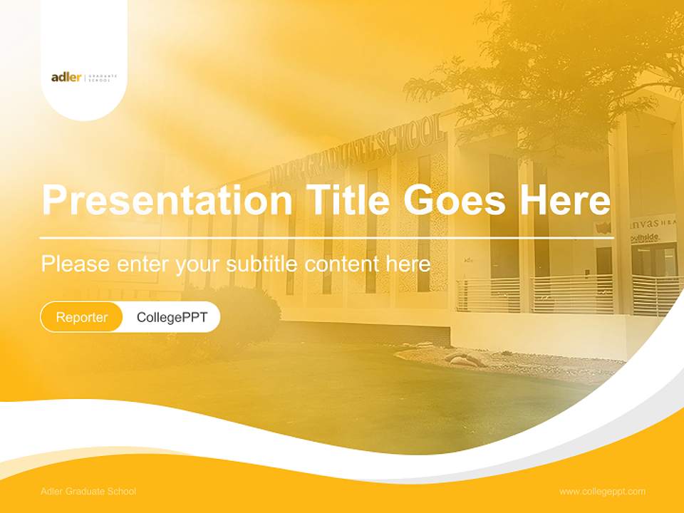Adler Graduate School Lecture Sharing and Networking Event PPT Template4:3 ratio PPT effect preview image4