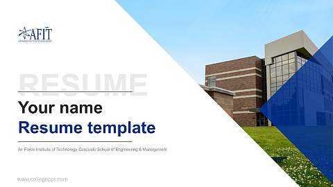 Air Force Institute of Technology-Graduate School of Engineering & Management Resume PPT Template