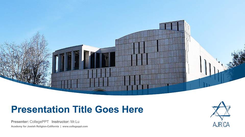 Academy for Jewish Religion-California Course/Courseware Creation PPT Template16:9 ratio PPT effect preview image
