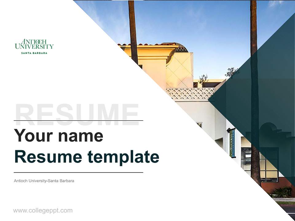 Antioch University-Santa Barbara Resume PPT Template4:3 ratio PPT effect preview image5