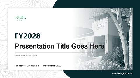 Antioch University-New England Academic Presentation/Research Findings Report PPT Template