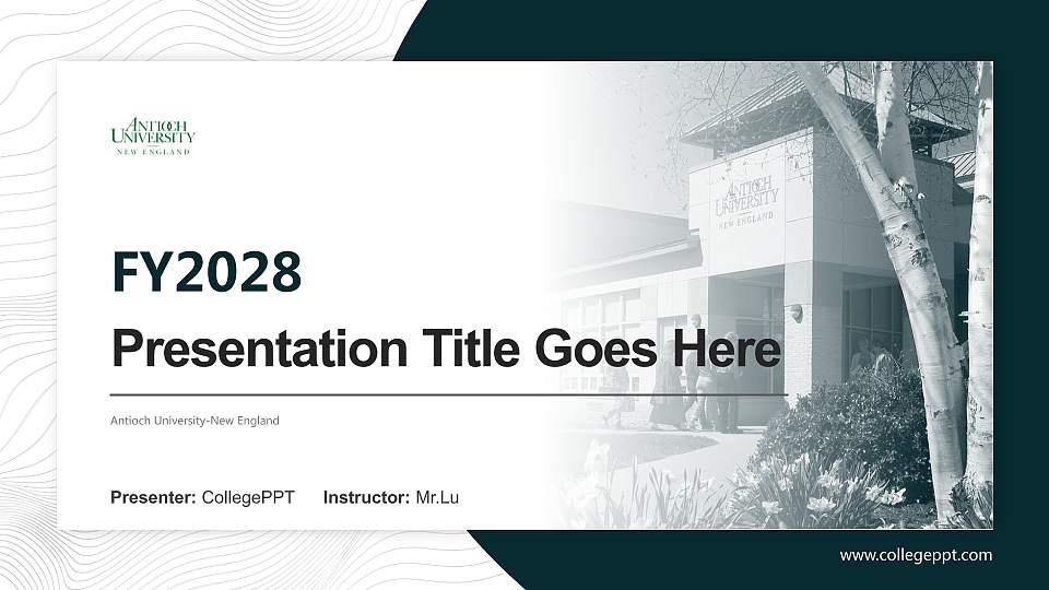 Antioch University-New England Academic Presentation/Research Findings Report PPT Template16:9 ratio PPT effect preview image
