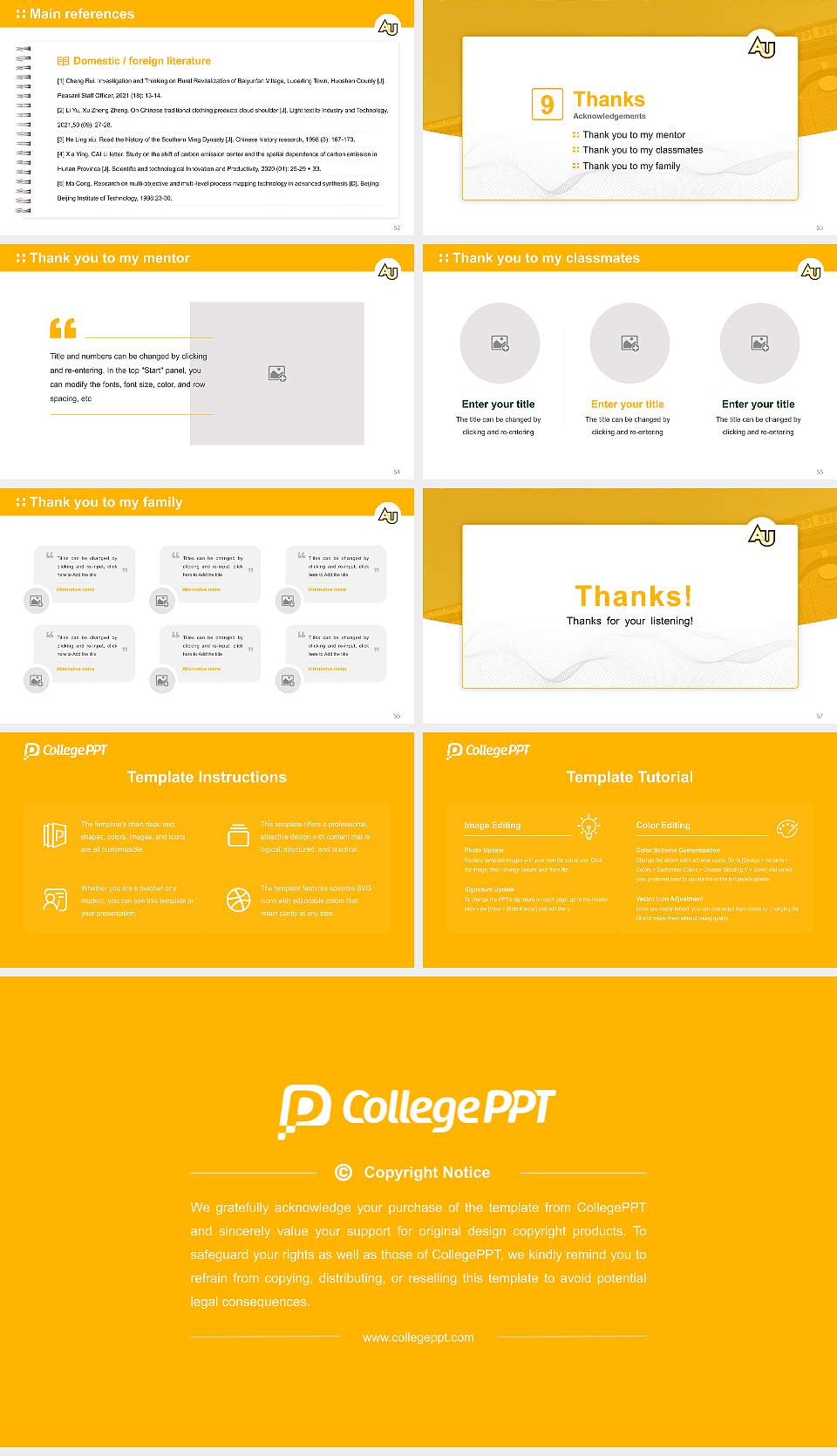 Adelphi University Graduation Thesis Defense PPT Template16:9 ratio PPT effect preview image7