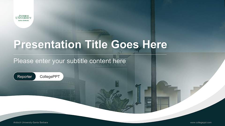 Antioch University-Santa Barbara Lecture Sharing and Networking Event PPT Template16:9 ratio PPT effect preview image
