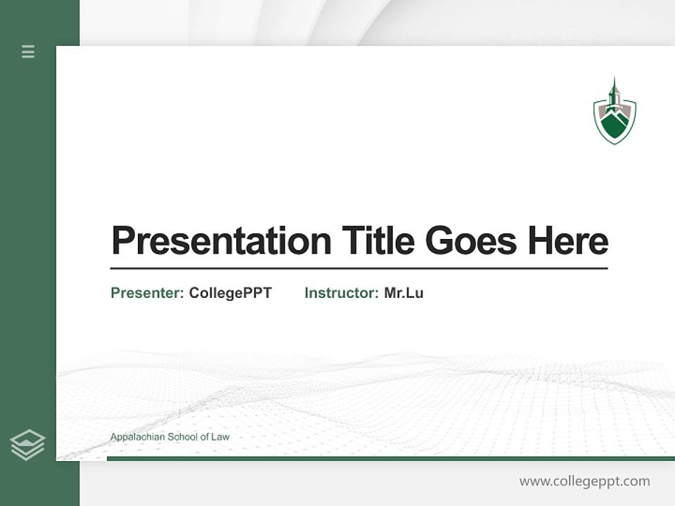 Appalachian School of Law Thesis Proposal/Graduation Defense PPT Template4:3 ratio PPT effect preview image5