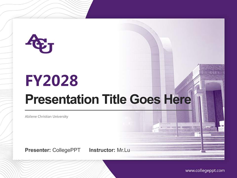 Abilene Christian University Academic Presentation/Research Findings Report PPT Template4:3 ratio PPT effect preview image5