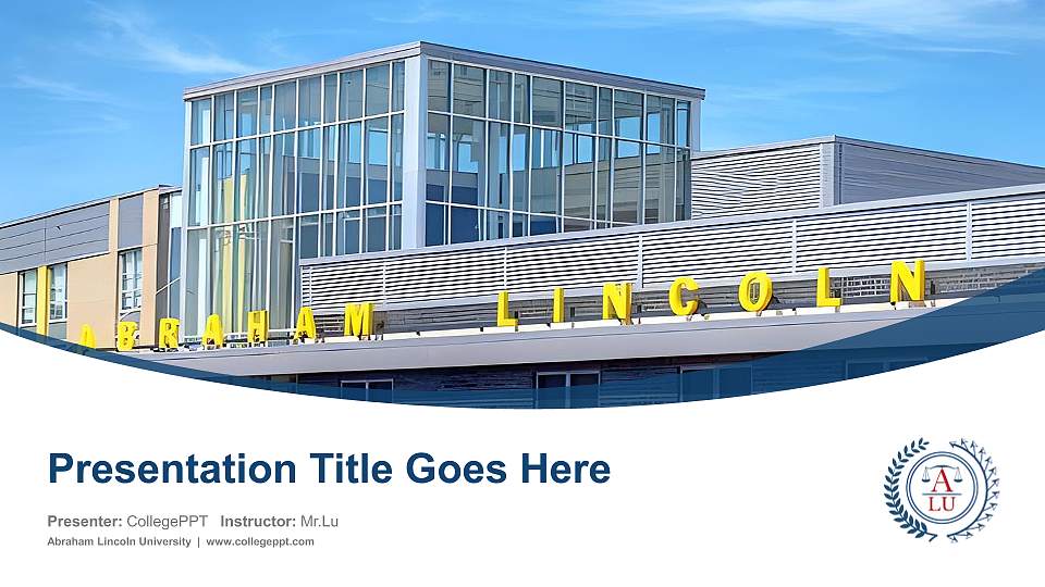 Abraham Lincoln University Course/Courseware Creation PPT Template16:9 ratio PPT effect preview image