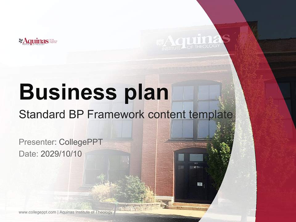 Aquinas Institute of Theology Competition/Entrepreneurship Contest PPT Template4:3 ratio PPT effect preview image9