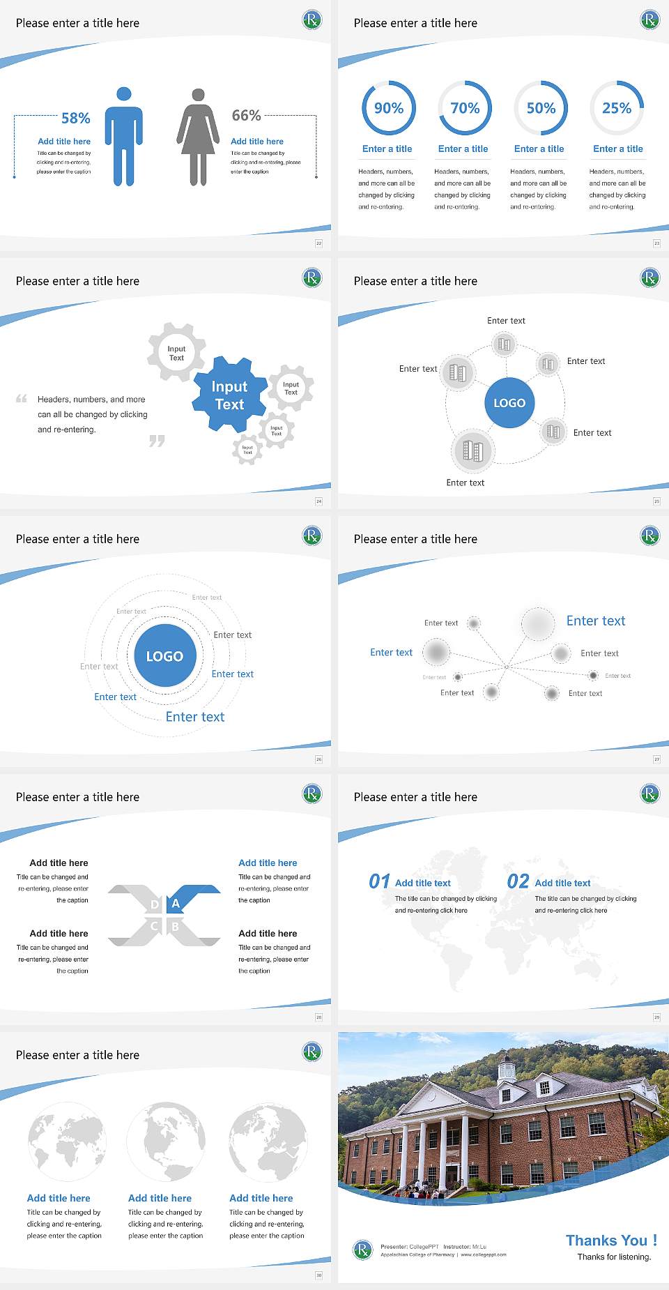 Appalachian College of Pharmacy Course/Courseware Creation PPT Template4:3 ratio PPT effect preview image4