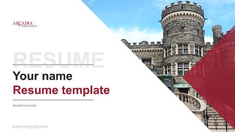 Arcadia University Resume PPT Template