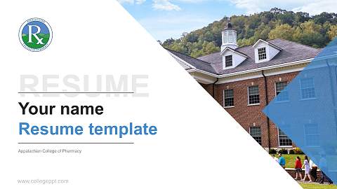 Appalachian College of Pharmacy Resume PPT Template