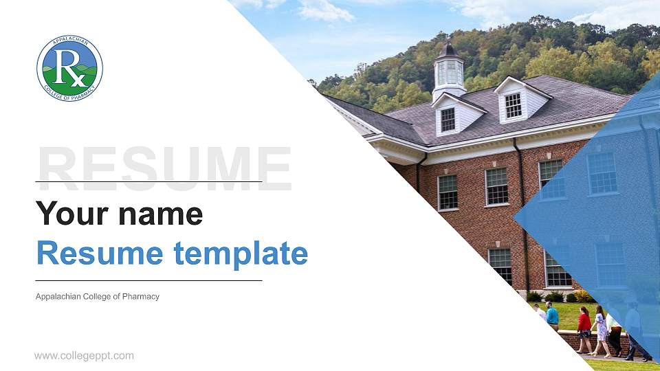Appalachian College of Pharmacy Resume PPT Template16:9 ratio PPT effect preview image