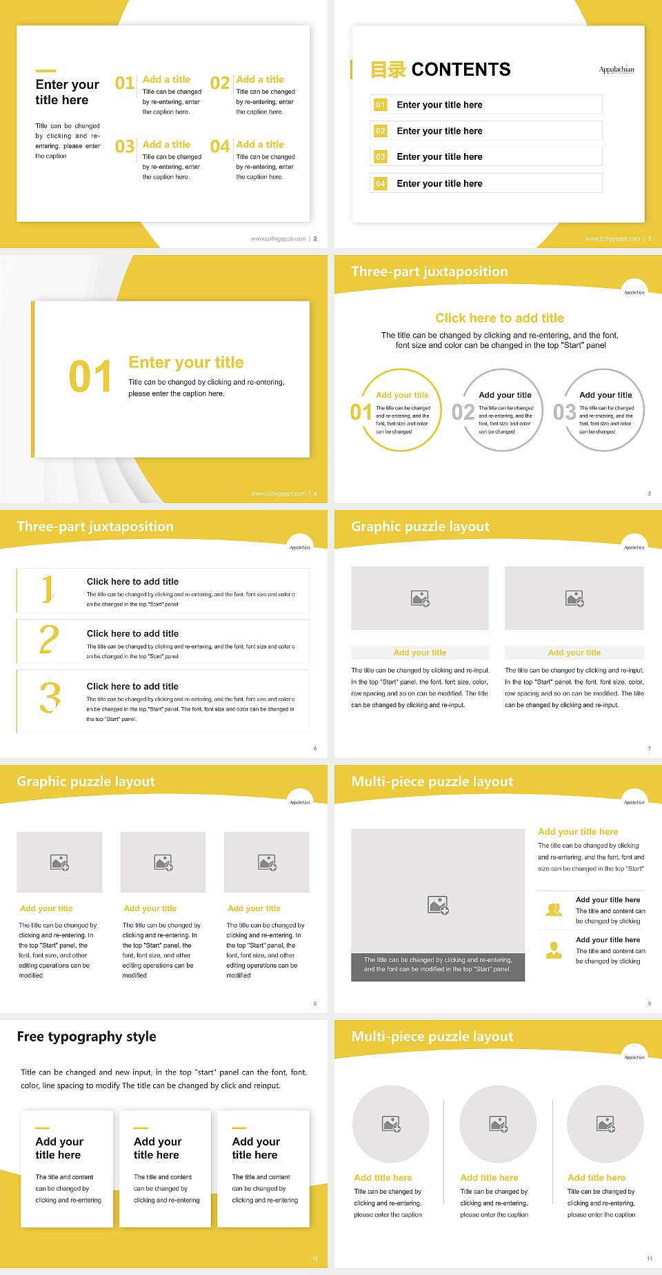 Appalachian State University Academic Presentation/Research Findings Report PPT Template4:3 ratio PPT effect preview image2