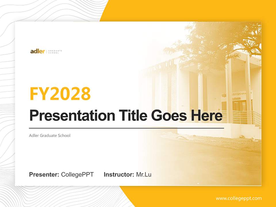 Adler Graduate School Academic Presentation/Research Findings Report PPT Template4:3 ratio PPT effect preview image5