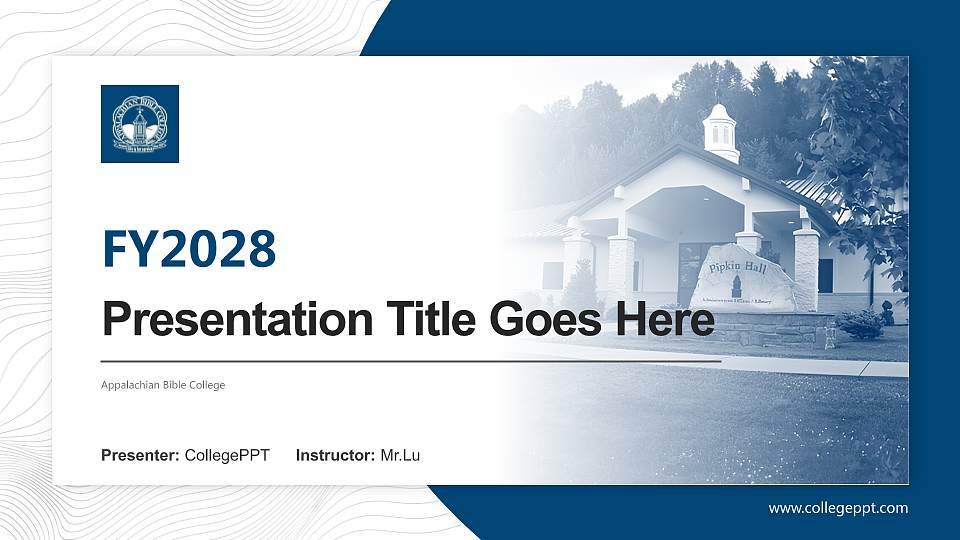 Appalachian Bible College Academic Presentation/Research Findings Report PPT Template16:9 ratio PPT effect preview image