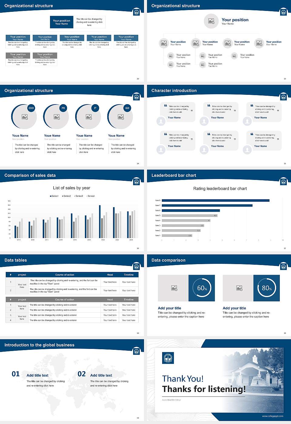 Appalachian Bible College Academic Presentation/Research Findings Report PPT Template16:9 ratio PPT effect preview image4