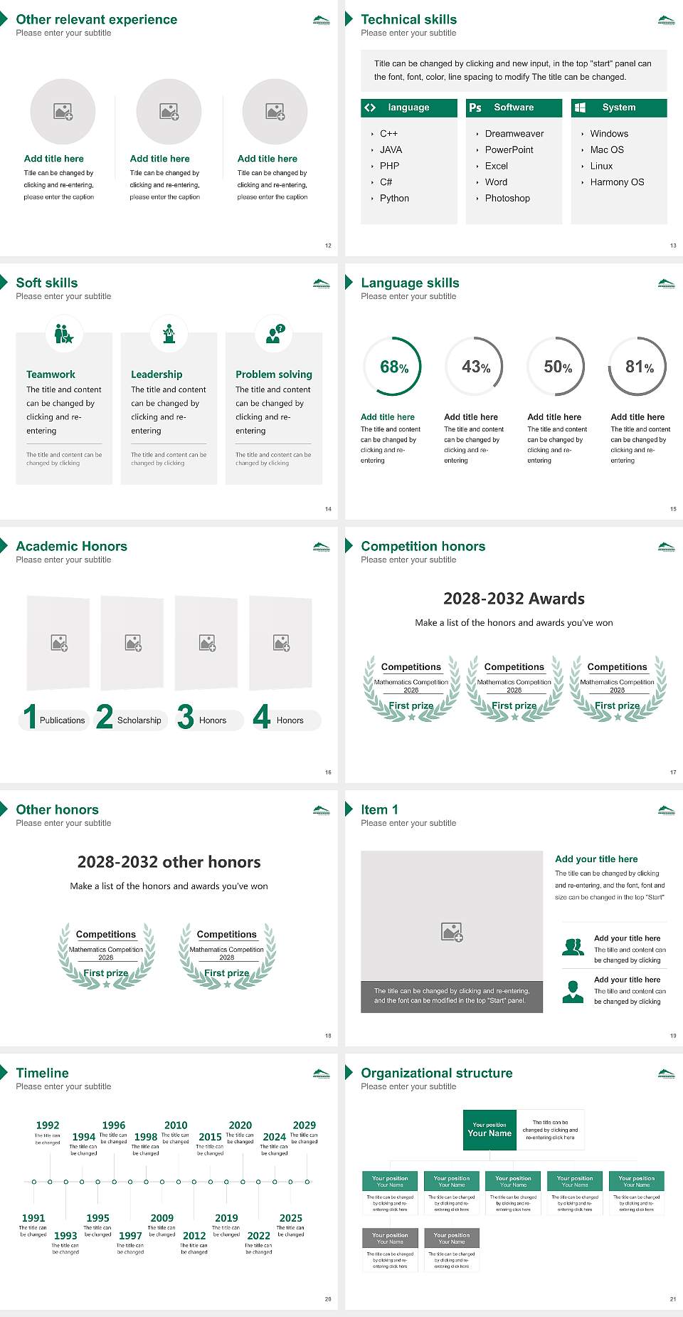 Adams State University Resume PPT Template4:3 ratio PPT effect preview image3