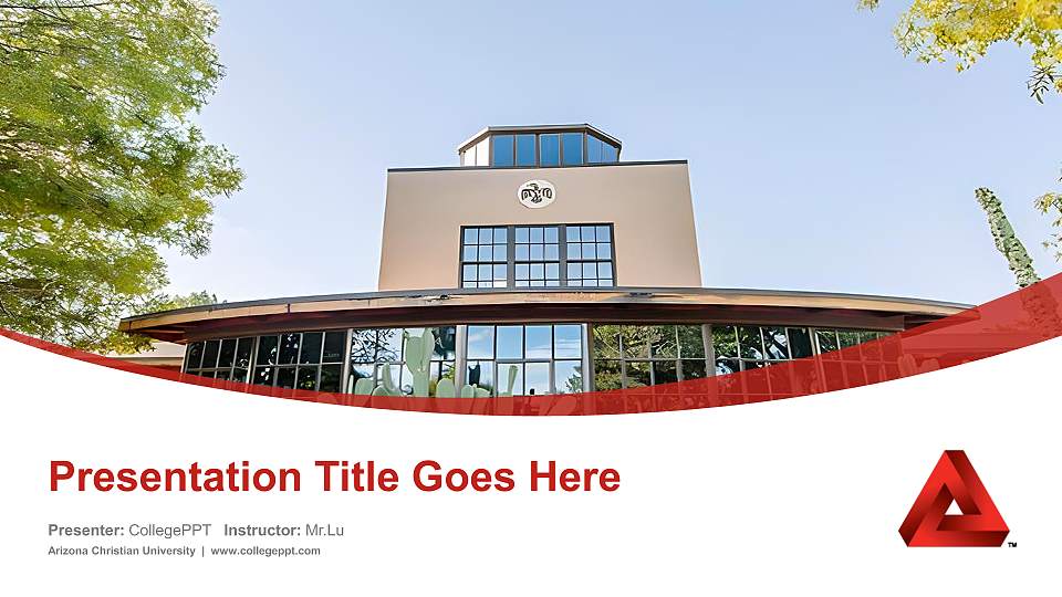 Arizona Christian University Course/Courseware Creation PPT Template16:9 ratio PPT effect preview image