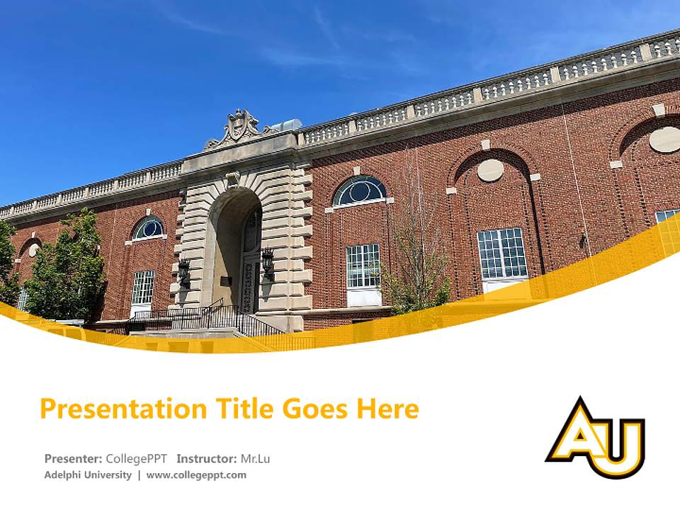 Adelphi University Course/Courseware Creation PPT Template4:3 ratio PPT effect preview image5