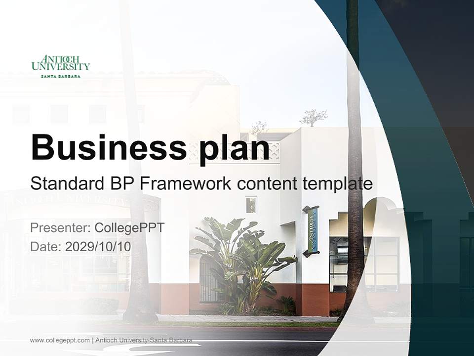 Antioch University-Santa Barbara Competition/Entrepreneurship Contest PPT Template4:3 ratio PPT effect preview image9