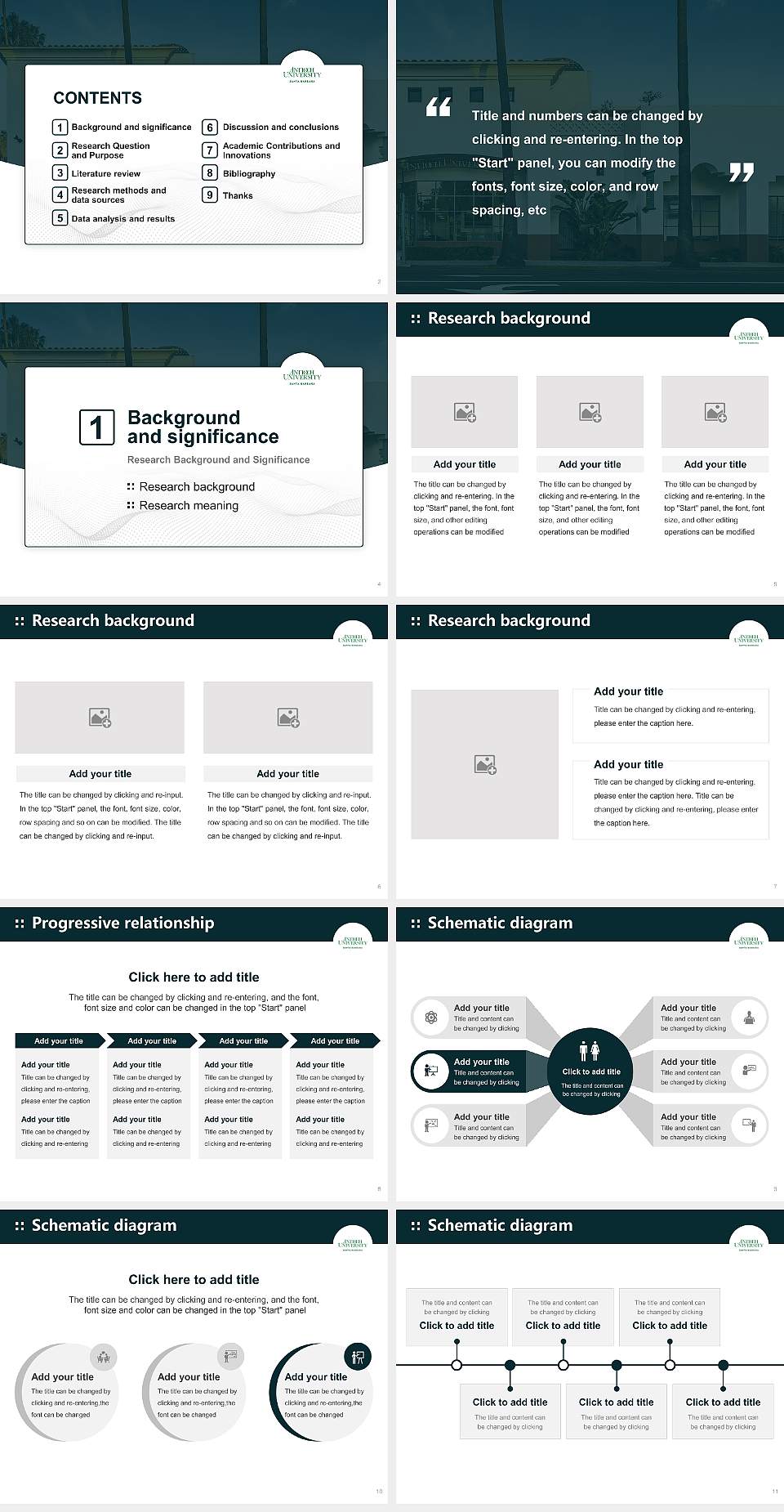Antioch University-Santa Barbara Graduation Thesis Defense PPT Template4:3 ratio PPT effect preview image2