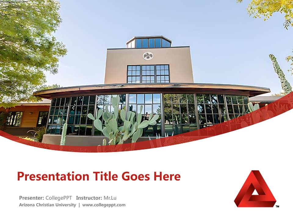 Arizona Christian University Course/Courseware Creation PPT Template4:3 ratio PPT effect preview image5