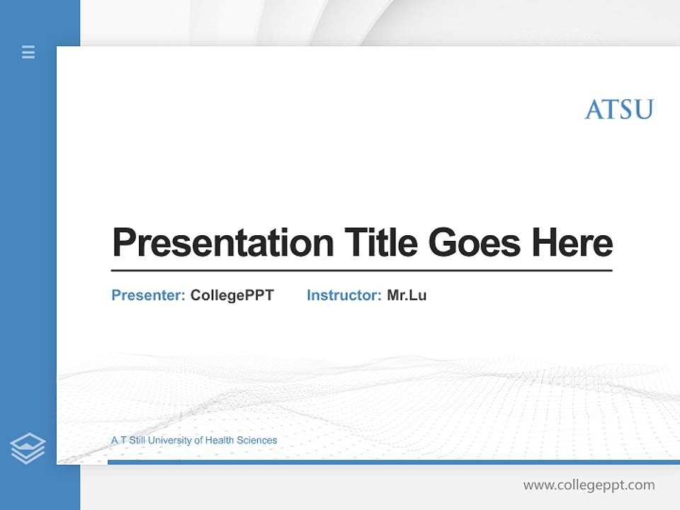 A T Still University of Health Sciences Thesis Proposal/Graduation Defense PPT Template4:3 ratio PPT effect preview image5