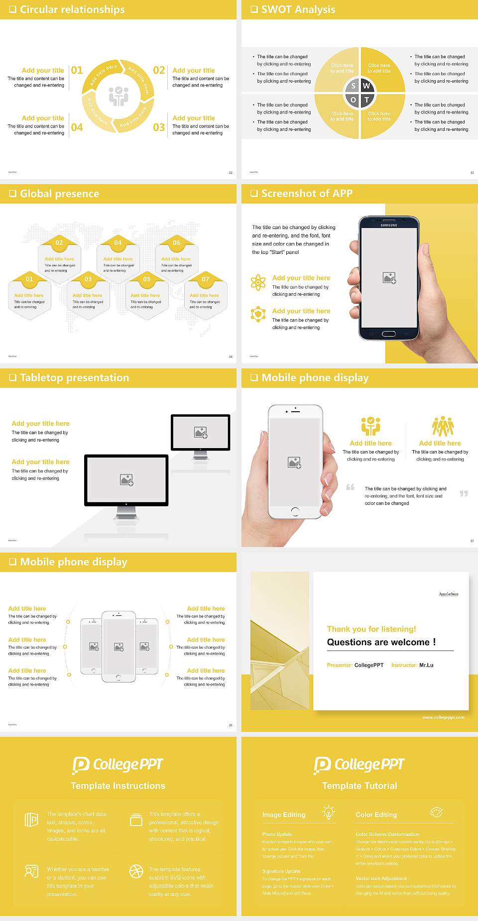 Appalachian State University General Purpose PPT Template4:3 ratio PPT effect preview image5