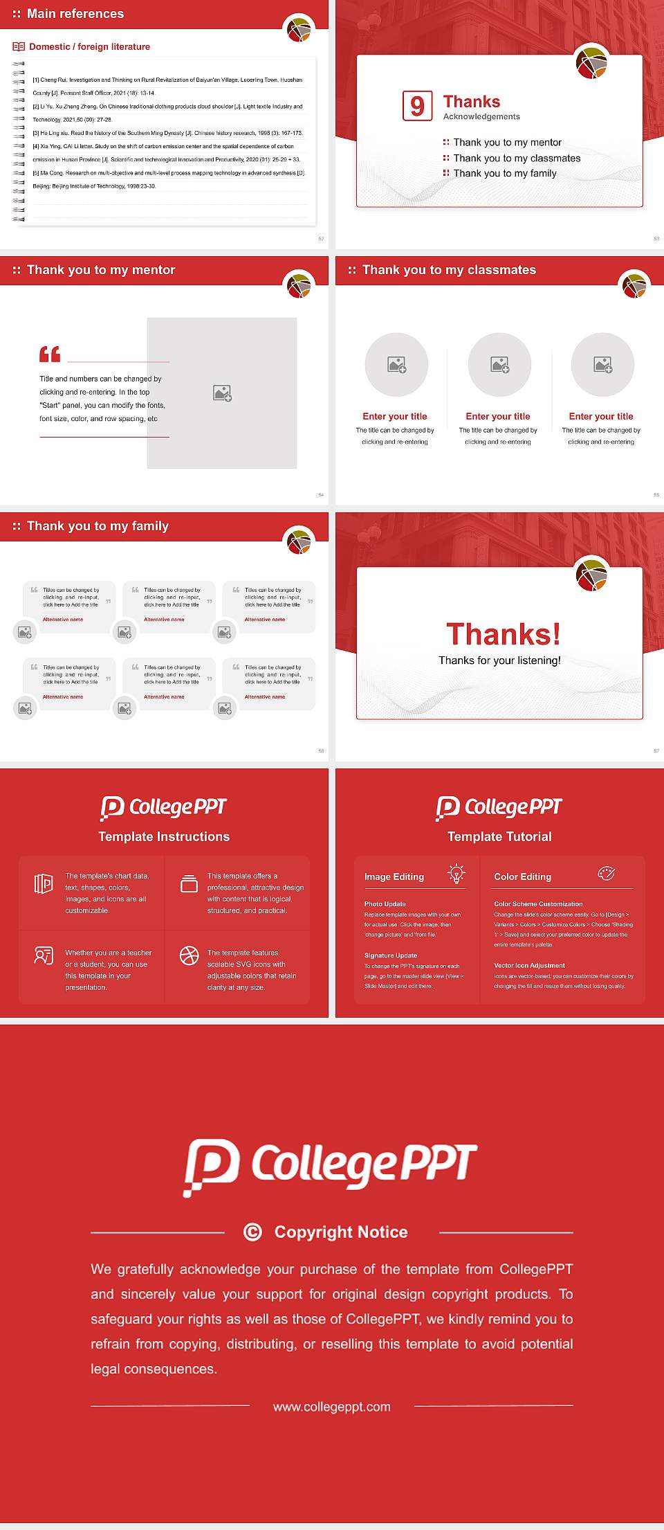 Adler University Graduation Thesis Defense PPT Template4:3 ratio PPT effect preview image7