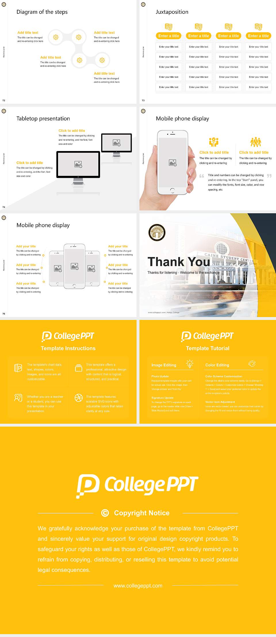 Adrian College Competition/Entrepreneurship Contest PPT Template4:3 ratio PPT effect preview image9