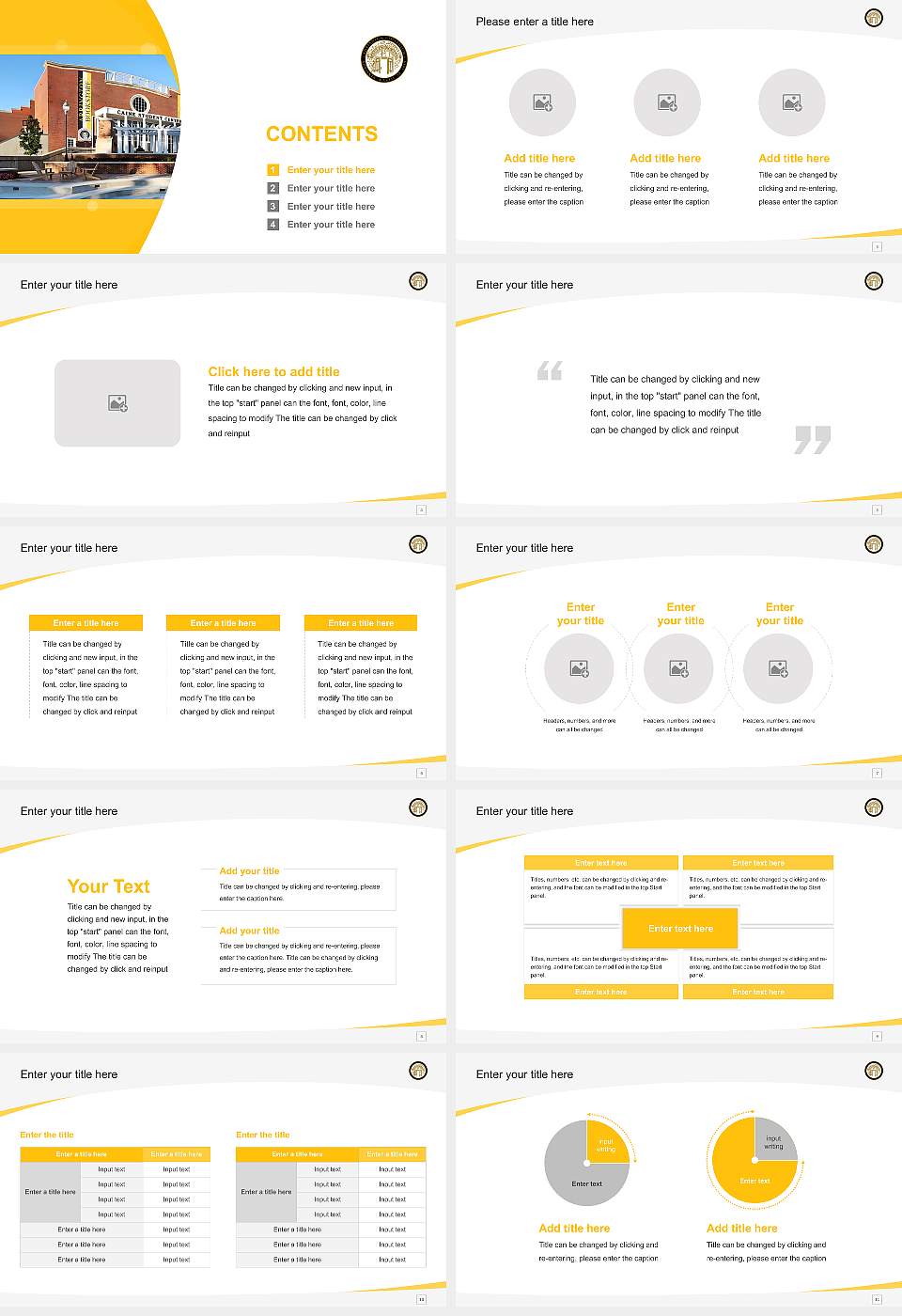 Adrian College Course/Courseware Creation PPT Template16:9 ratio PPT effect preview image2