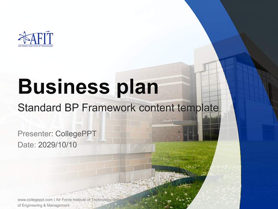 Air Force Institute of Technology-Graduate School of Engineering & Management Competition/Entrepreneurship Contest PPT Template4:3 ratio PPT effect preview image9