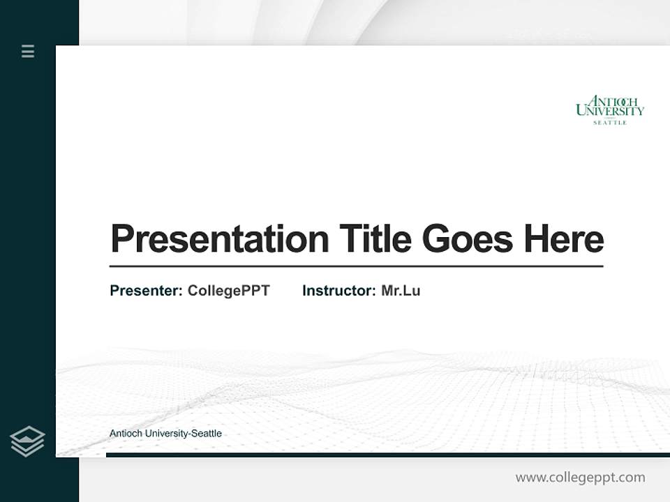 Antioch University-Seattle Thesis Proposal/Graduation Defense PPT Template4:3 ratio PPT effect preview image5