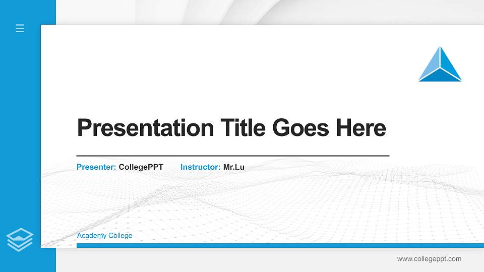 Academy College Thesis Proposal/Graduation Defense PPT Template16:9 ratio PPT effect preview image