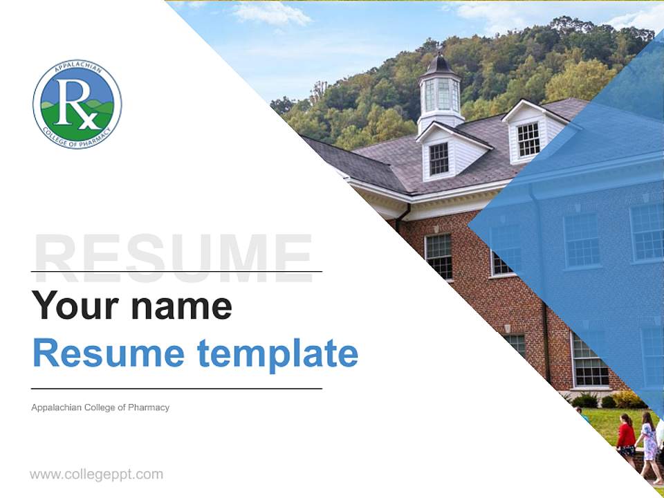 Appalachian College of Pharmacy Resume PPT Template4:3 ratio PPT effect preview image5