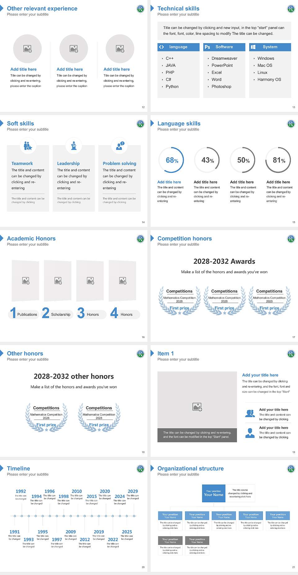 Appalachian College of Pharmacy Resume PPT Template4:3 ratio PPT effect preview image3