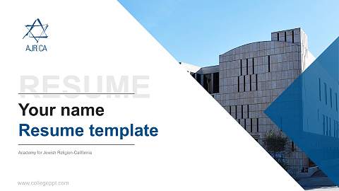 Academy for Jewish Religion-California Resume PPT Template