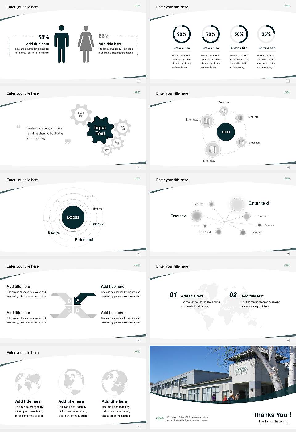 Antioch University-New England Course/Courseware Creation PPT Template16:9 ratio PPT effect preview image4