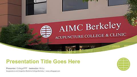 Acupuncture and Integrative Medicine College-Berkeley Course/Courseware Creation PPT Template