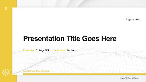 Appalachian State University Thesis Proposal/Graduation Defense PPT Template
