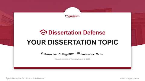 Aquinas Institute of Theology Graduation Thesis Defense PPT Template