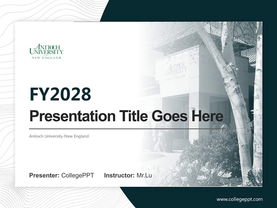 Antioch University-New England Academic Presentation/Research Findings Report PPT Template4:3 ratio PPT effect preview image5