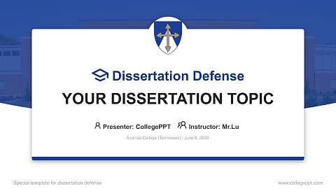 Aquinas College (Tennessee) Graduation Thesis Defense PPT Template